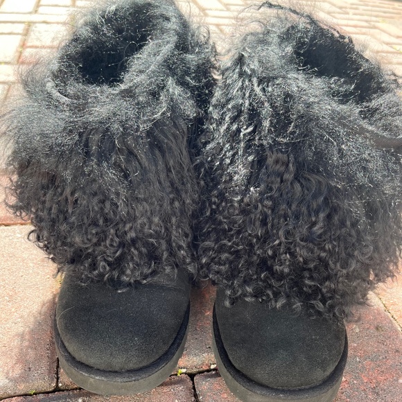 UGG Mongolian Fur Mid-Calf Boots Size 7 - Picture 7 of 7
